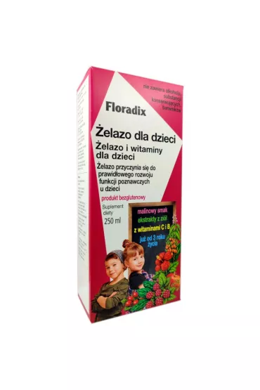 Floradix Zioo-Piast elazo dla dzieci Suplement diety 250 ml