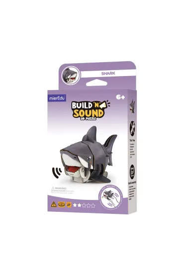 Puzzle 3D Buduj i s�uchaj Rekin mierEdu