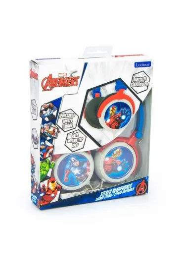 Sk�adane s�uchawki przewodowe stereo Avengers z g�o�no�ci� bezpieczn� dla dzieci Lexibook HP010AV