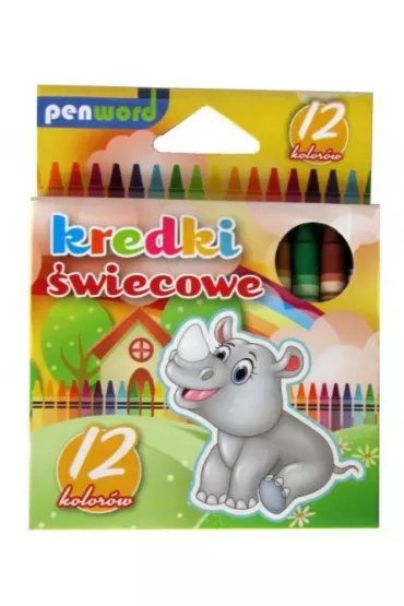 Polsirhurt Kredki �wiecowe 12 kolor�w 12 szt.