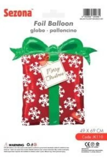 Balon Bo�e Narodzenie Prezent 49x69cm