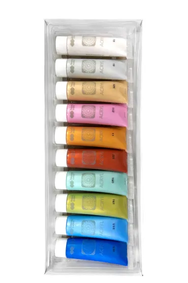 Happy Color Farby akrylowe metalik 12x12ml