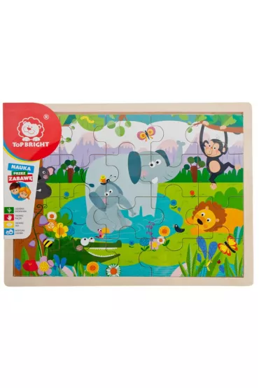 Puzzle drewniane 20 el. D�ungla Brimarex