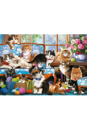 Puzzle 500 el. Kocia rodzina Trefl