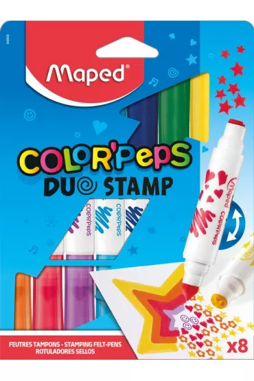 Maped Flamastry dwustronne z piecz�tkami 8 szt.