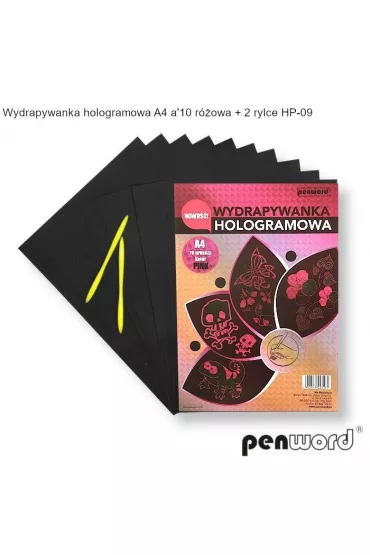 Wydrapywanka hologramowa A4 r�owa Polsirhurt