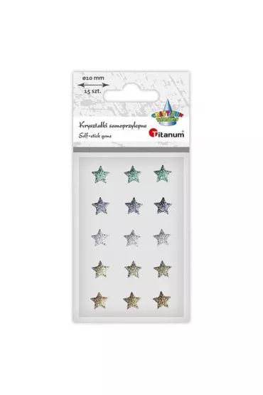 Titanum Kryszta�ki samoprzylepne gwiazdki 10x10mm 15 szt.