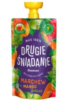 Dawtona Mus 100% Drugie niadanie jabko-marchew-mango 100 g
