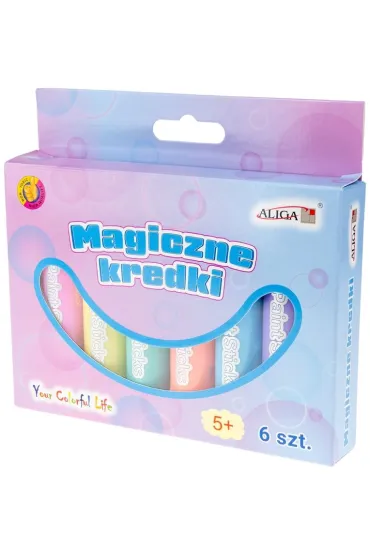 Aliga Magiczne kredki 6 szt pastelowych kolor�w