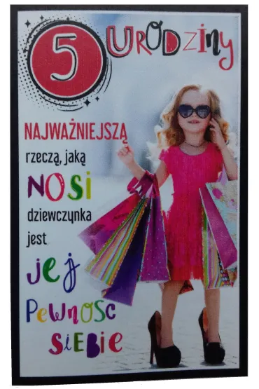 AbCard Kartka okoliczno�ciowa Urodziny 5 dziewczynka