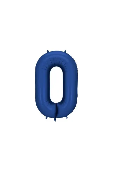 PartyDeco Balon foliowy cyfra 0 granat 86cm