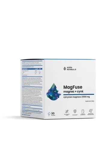 Aura Herbals MagFuse: magnez + cynk suplement diety 30 x 2.62 g
