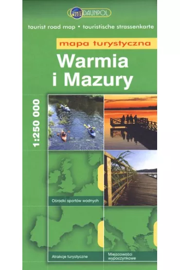 Warmia i Mazury mapa turystyczna 1:250 000