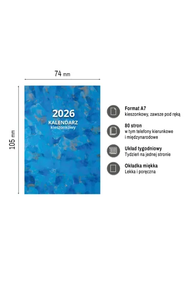 Opress Kalendarz 2026 kieszonkowy mix