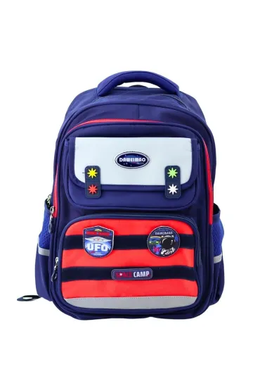 LeanToys Plecak szkolny Kosmos granatowo czerwony 20L