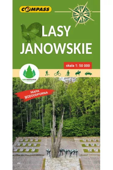 Mapa turystyczna Lasy Janowskie lam 1:50 000
