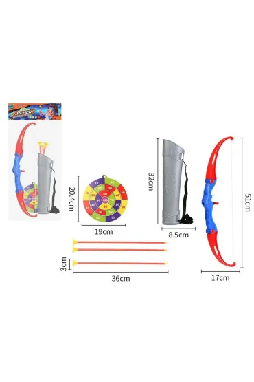 Zestaw z �ukiem 51cm + tarcza + 3 strza�y polybag