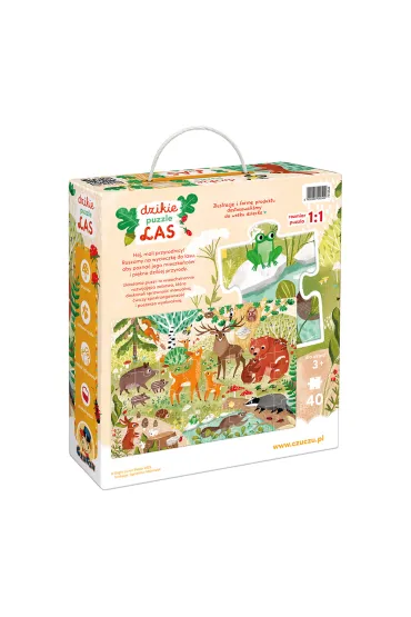 Dzikie puzzle 40 el. Las Bright Junior Media
