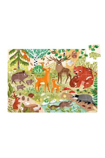 Dzikie puzzle 40 el. Las Bright Junior Media