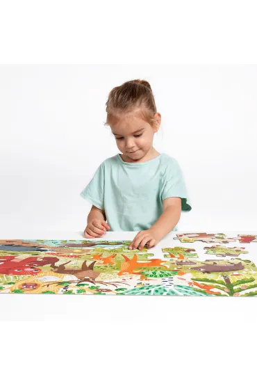 Dzikie puzzle 40 el. Las Bright Junior Media