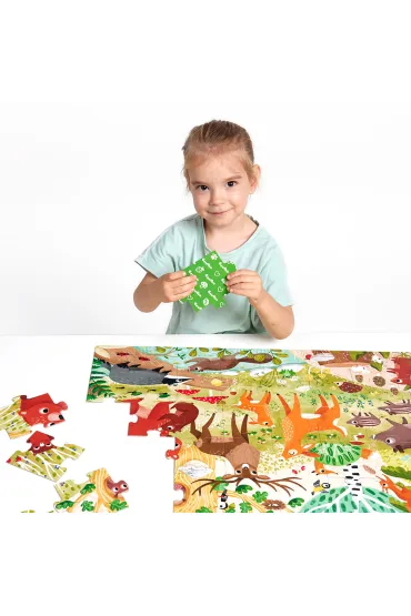 Dzikie puzzle 40 el. Las Bright Junior Media