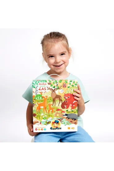 Dzikie puzzle 40 el. Las Bright Junior Media