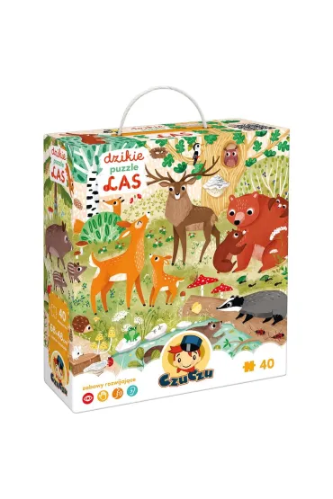 Dzikie puzzle 40 el. Las Bright Junior Media