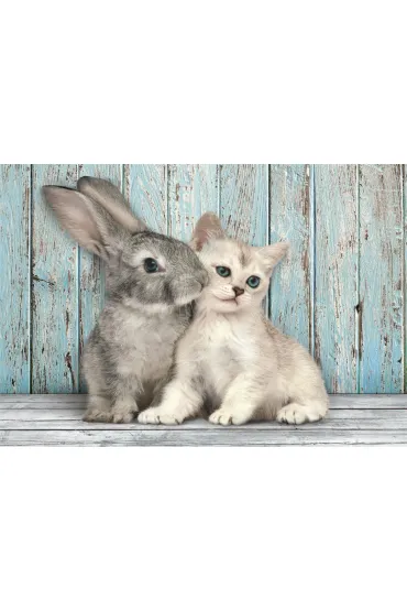 Puzzle 500 el. Compact Cat & Bunny Clementoni