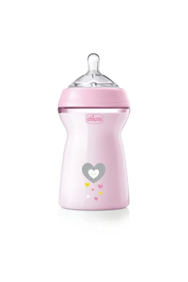 Chicco Butelka plastikowa ze smoczkiem silikonowym przep�yw szybki 6 m+