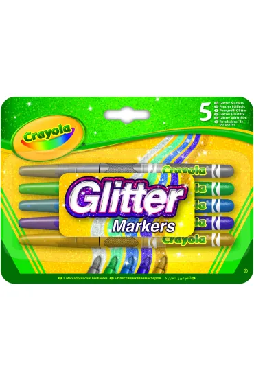 Crayola Markery brokatowe 5 szt.