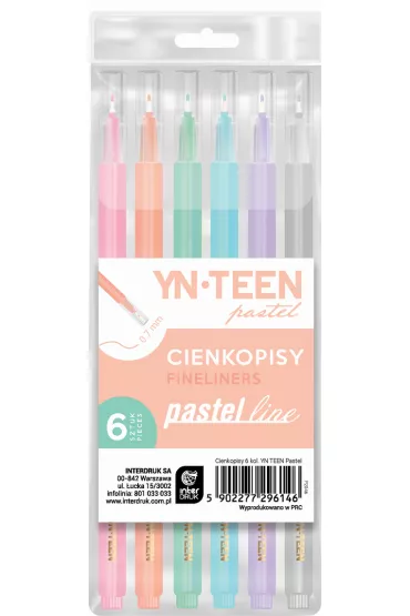 Interdruk Cienkopis Pastel Line 6 szt.