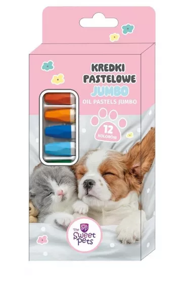 Beniamin Kredki pastelowe jumbo The Sweet Pets 12 kolor�w