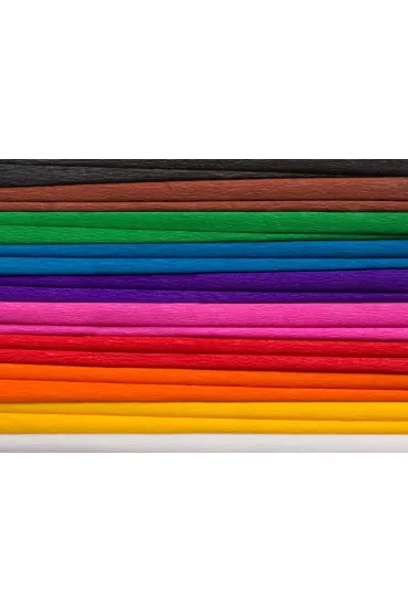Happy Color Bibu�a marszczona MIX A, 10 kolor�w, 25x200 cm, 10 rolek 25 x 200 cm