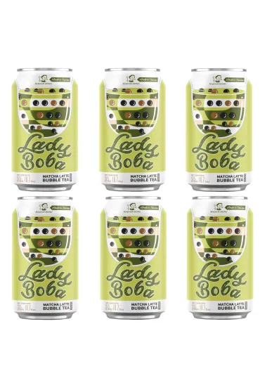Madam Hong Zestaw Bubble tea matcha 6 x 315 ml