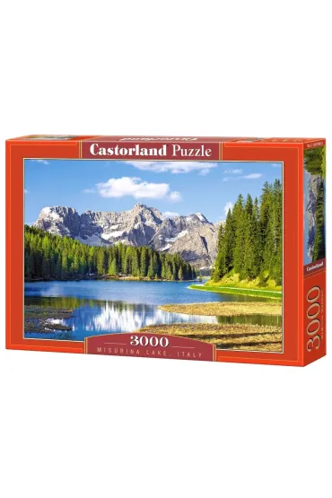 Puzzle 3000 el. W�ochy, Jezioro Misurina Castorland