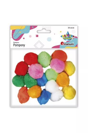 Hasta Pompony akrylowe mix kolor�w 30mm