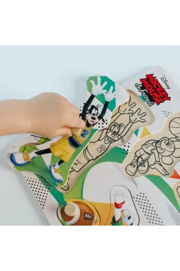 Puzzle medium drewniane - Mickey & Friends Trefl