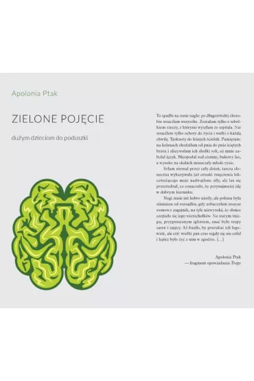 Zielone poj�cie du�ym dzieciom do poduszki - Apolonia Ptak