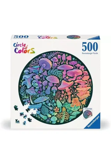 Puzzle 500 el. 2D Paleta kolor�w. Grzyby Ravensburger