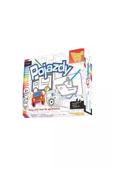 Pojazdy. Dorysuj, maluj, graj