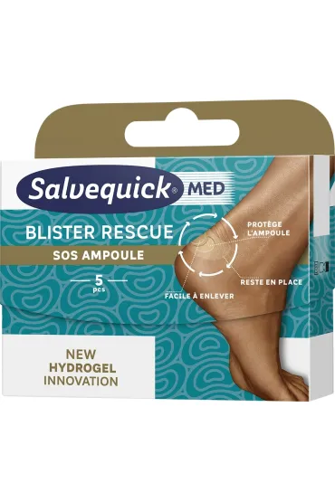 Salvequick Plastry na p�cherze na pi�ty Blister Rescue 5 szt.