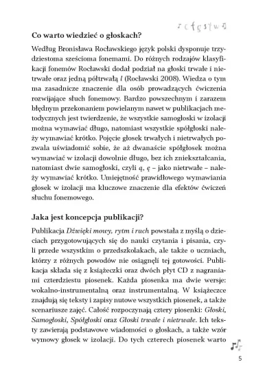 Pakiet D�wi�ki mowy, rytm i ruch. Piosenki z zabawami kszta�c�cymi s�uch fonemowy, sprawno�� ruchow� i ruchowo-s�uchow� + p�yta CD. 1, 2, 3 – g�oskuj TY! - Ma�gorzata Bara�ska, Stefan G�sieniec
