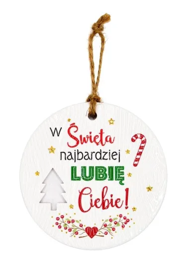 Kukartka Zawieszka ceramiczna Bo�e Narodzenie