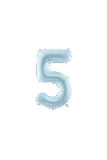 PartyDeco Balon foliowy 5 jasny niebieski 72cm