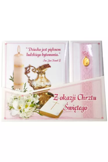 Karta Pami�tka Chrztu �w. Ksi��eczka 15,0 x 18,5 cm - Chs