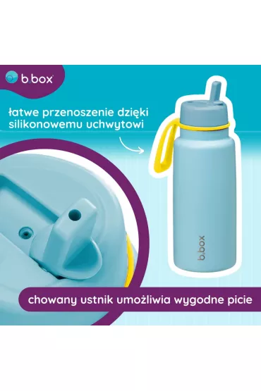 b.box Butelka termiczna ze sk�adanym ustnikiem – termos ze stali nierdzewnej Pool Side 1 l