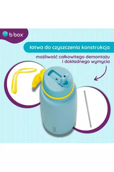 b.box Butelka termiczna ze sk�adanym ustnikiem – termos ze stali nierdzewnej Pool Side 1 l