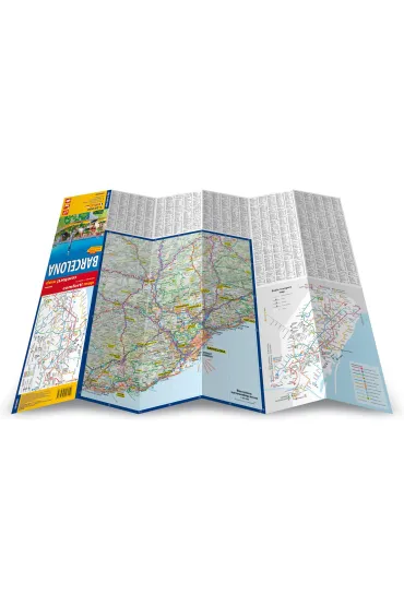 Barcelona. Laminowany plan miasta w skali 1:20 000