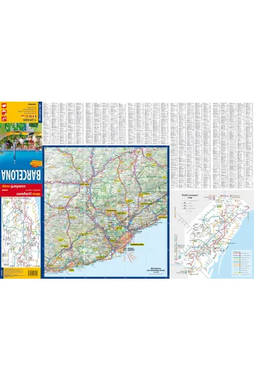 Barcelona. Laminowany plan miasta w skali 1:20 000