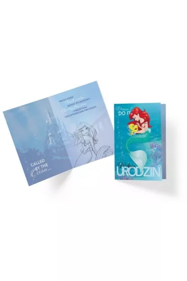 Kukartka Karnet B6 3DS-009 Urodziny Syrenka Ariel